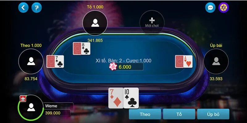 Luật chơi cơ bản trong game bài Xì tố