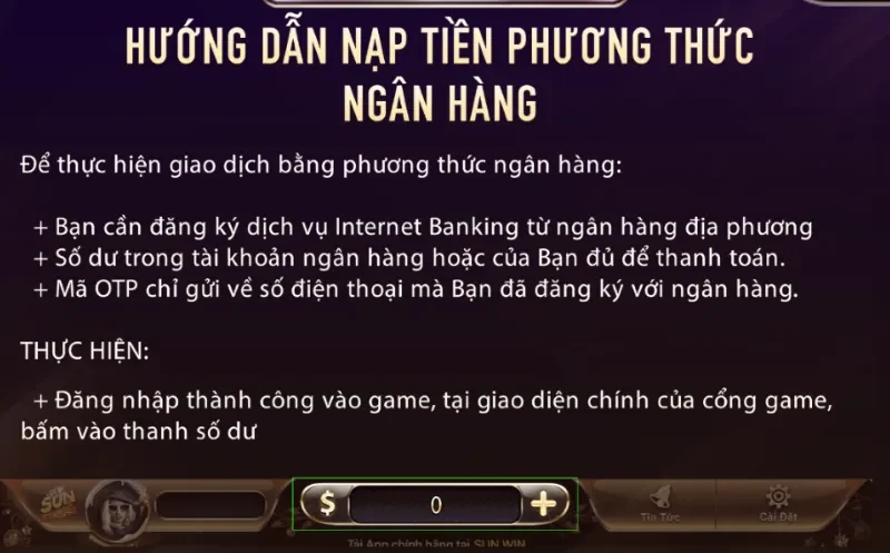 nạp tiền sunwin